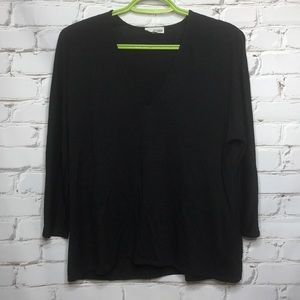 Aritzia Wilfred Free Black Vee Neck Sweater